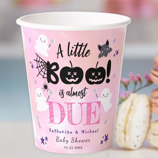 A Little Boo | Halloween Girl Baby Shower Paper Cups (Creator Uploaded)