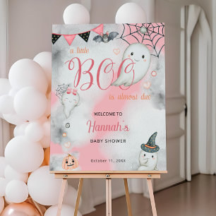 A Little Boo Halloween Girl Baby Shower Welcome  Foam Board