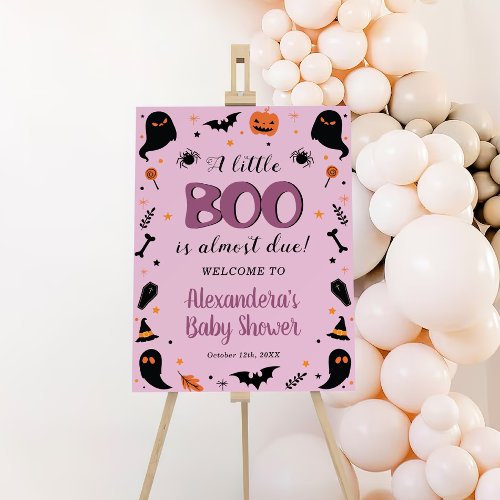 A Little Boo Halloween Witchy Baby Shower Welcome Foam Board