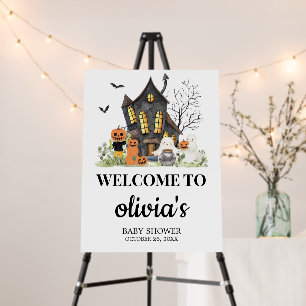 A Little Boo Haunted Halloween Welcome Sign