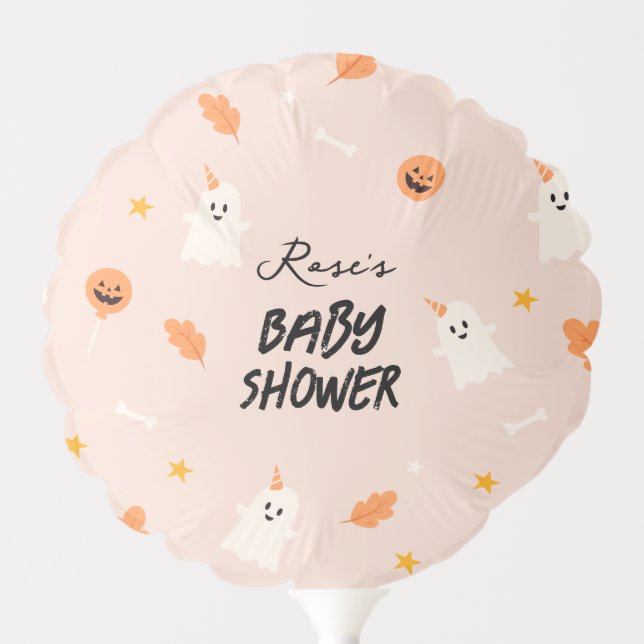 A little boo is almost due baby shower  balloon (Front)