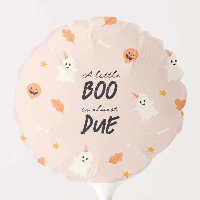 A little boo is almost due baby shower  balloon (Front)