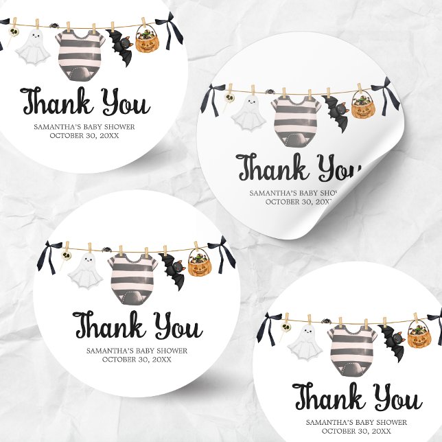 A Little Boo Is almost Due Baby Shower Classic Round Sticker (A Little Boo Baby Clothes Baby Shower Sticker)