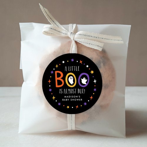 A Little Boo is Almost Due Baby Shower Classic Round Sticker