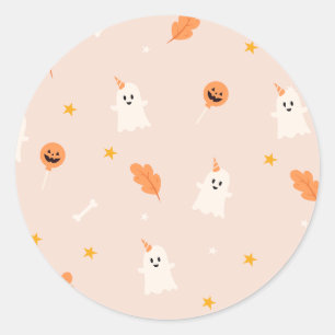 A little boo is almost due baby shower classic round sticker