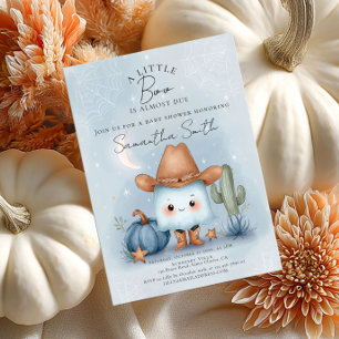 A Little Boo is Almost Due Baby Shower Cute Ghost Invitation