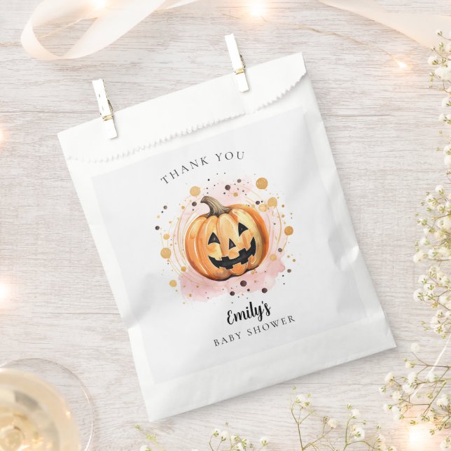 A Little Boo is Almost Due Baby Shower Favor Bag (Clipped)