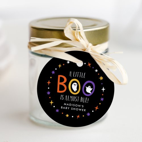 A Little Boo is Almost Due Baby Shower Favor Tags