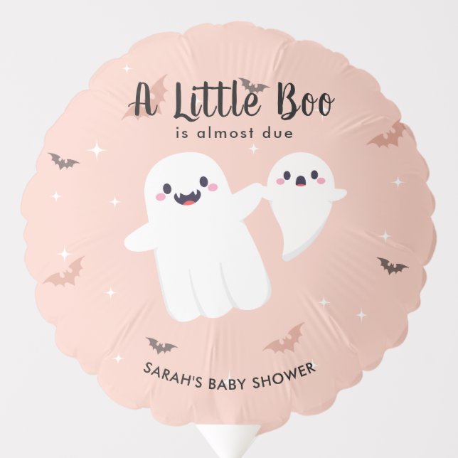  A Little Boo Is Almost Due Baby Shower Ghost Balloon (Front)