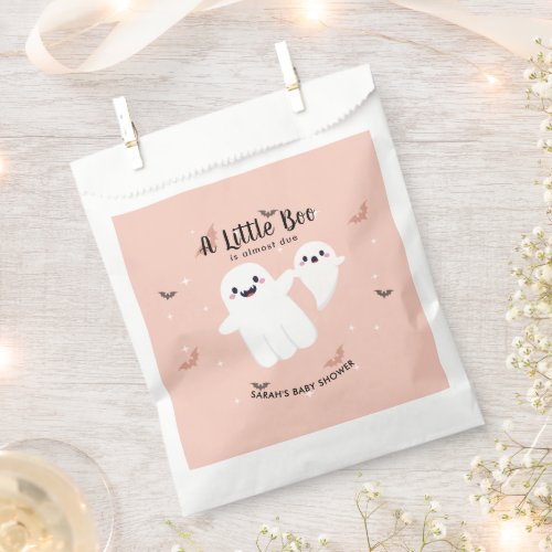  A Little Boo Is Almost Due Baby Shower Ghost Favor Bag
