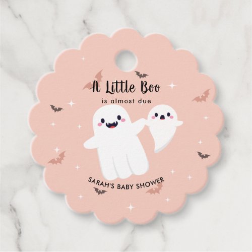 A Little Boo Is Almost Due Baby Shower Ghost Favor Tags