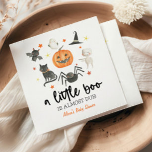 A Little Boo Is Almost Due! Baby Shower Halloween Napkins