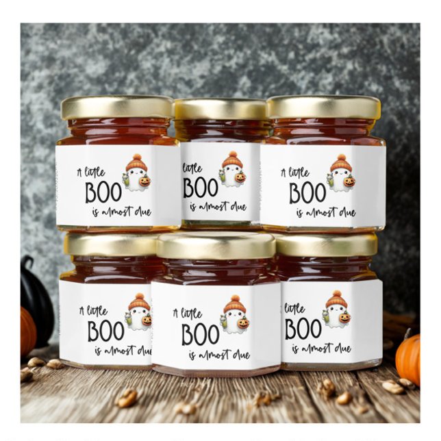 A little Boo is almost Due Baby Shower Honey Jar Favors (Creator Uploaded)