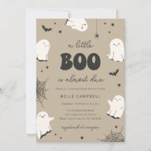 A Little Boo is Almost Due Baby Shower Invitation