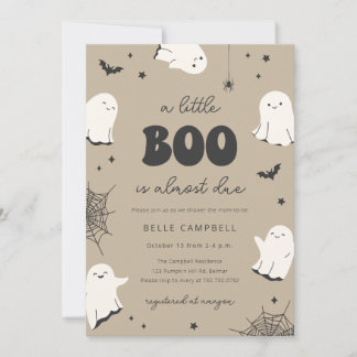 A Little Boo is Almost Due Baby Shower Invitation