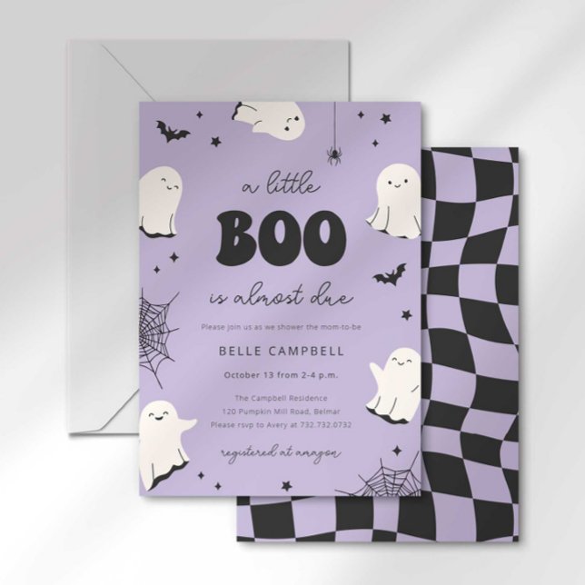 A Little Boo is Almost Due Baby Shower Invitation (Creator Uploaded)