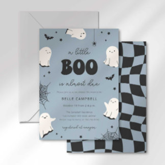 A Little Boo is Almost Due Baby Shower Invitation