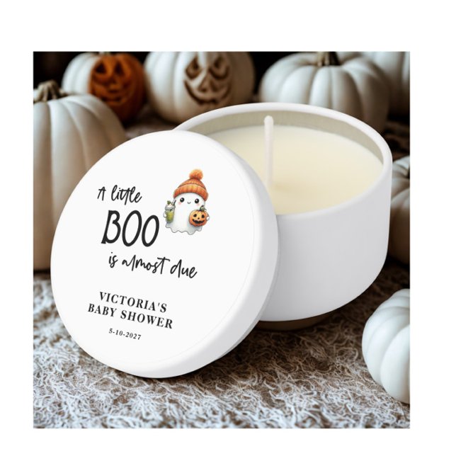 A little Boo is almost Due Baby Shower Mini Candle Favors (Creator Uploaded)