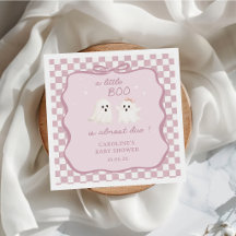 A Little Boo Is Almost Due Baby Shower Napkins