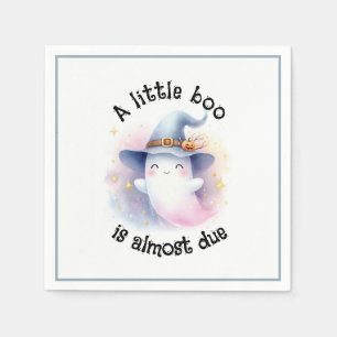 A Little Boo is almost due Baby Shower Napkins