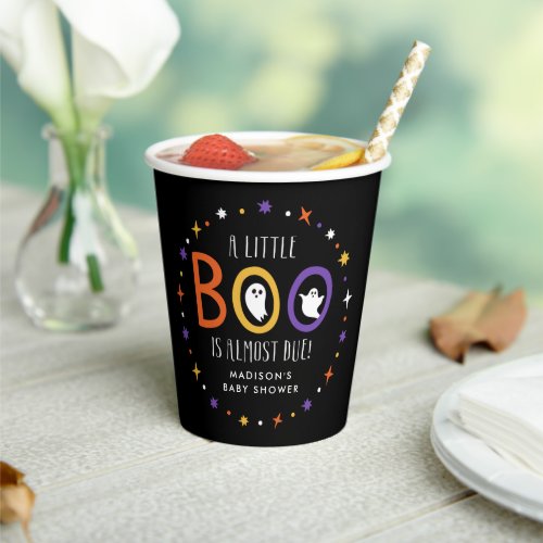 A Little Boo is Almost Due Baby Shower Paper Cups