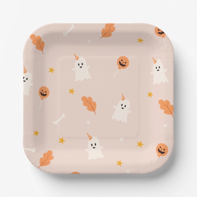 A little boo is almost due baby shower  paper plates (Front)