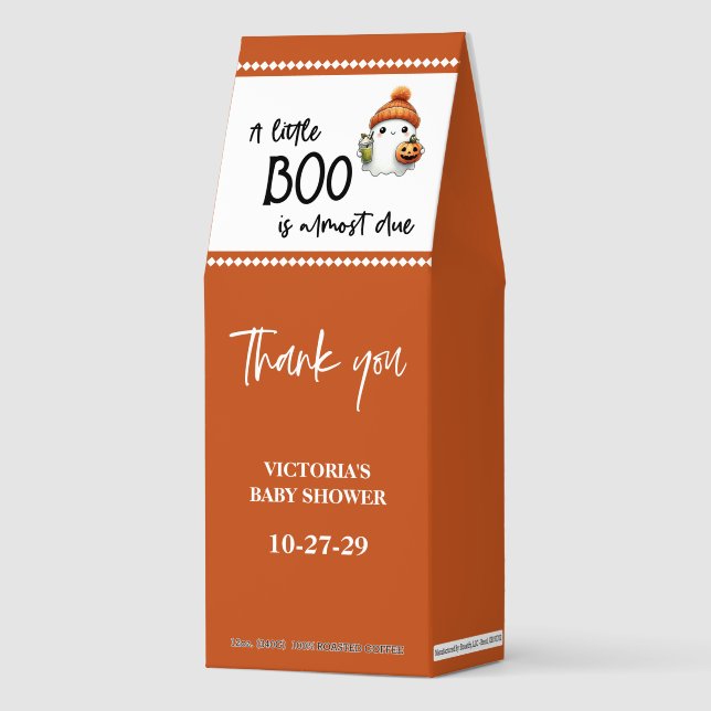 A little Boo is almost Due Baby Shower Roasted Coffee (Front)