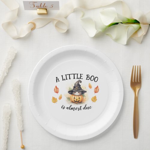 A Little Boo is Almost Due Baby Shower Table Decor Paper Plates