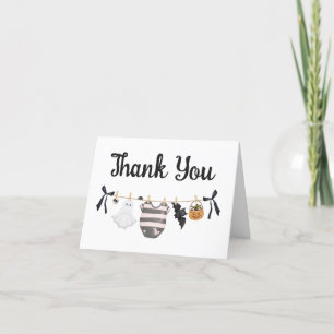 A Little Boo Is almost Due Baby Shower Thank You Card