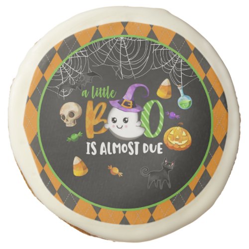 A Little Boo is Almost Due Blk Party Sugar Cookie