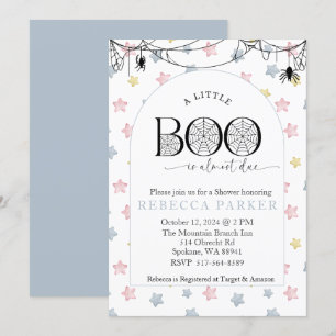 A Little Boo is almost due Boy Baby Shower Invitation
