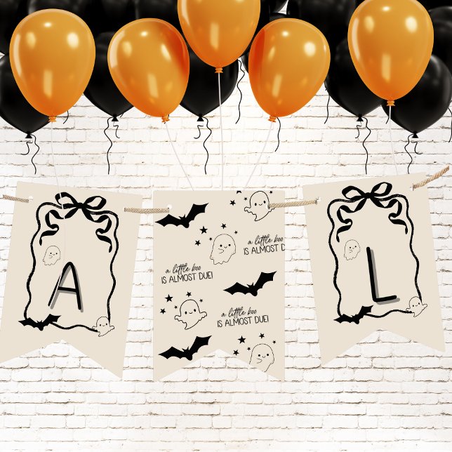 A Little Boo is Almost Due Bunting Flags (A Little Boo is Almost Due Bunting Flags)