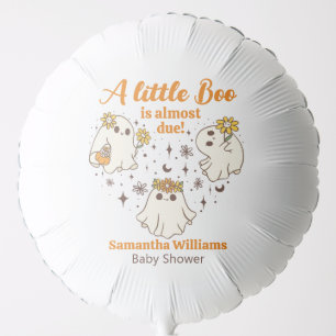 A Little Boo Is Almost Due Cute Ghost Baby Shower Balloon