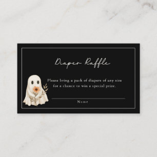 A Little Boo is Almost Due Cute Ghost Baby Shower  Enclosure Card