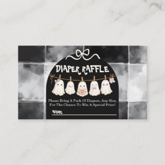 A Little Boo Is Almost Due Diaper Raffle Card