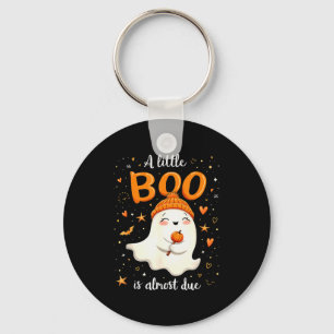 A Little Boo Is Almost Due Expecting Mom Halloween Keychain