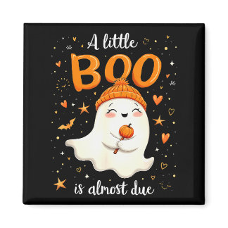 A Little Boo Is Almost Due Expecting Mom Halloween Magnet