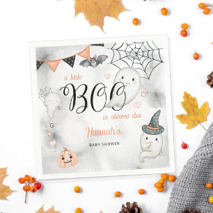 A Little Boo is Almost Due Fall Baby Shower Napkins
