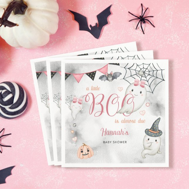 A Little Boo is Almost Due Girl Baby Shower  Napkins (Creator Uploaded)