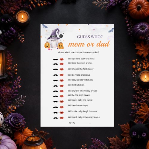 A Little Boo Is Almost Due | Guess Who Game Invitation