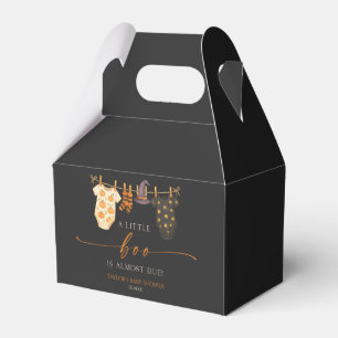 A Little Boo Is Almost Due! Halloween Baby Shower Favor Boxes
