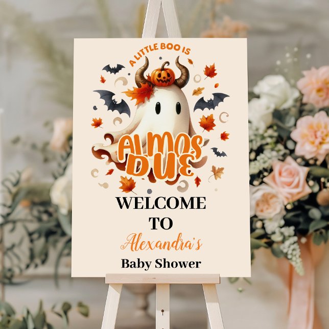 A Little Boo is Almost Due Halloween Baby Shower Foam Board (Creator Uploaded)