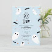 A Little Boo is Almost Due Halloween Baby Shower I Invitation (Standing Front)