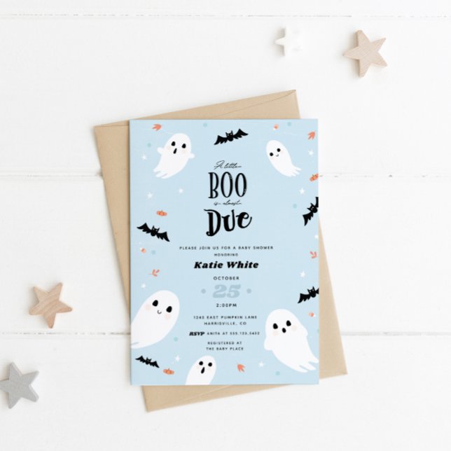 A Little Boo is Almost Due Halloween Baby Shower I Invitation (Creator Uploaded)