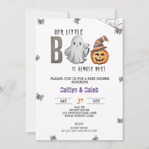 A Little Boo is Almost Due, Halloween Baby Shower Invitation