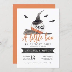A Little Boo is Almost Due Halloween Baby Shower Invitation
