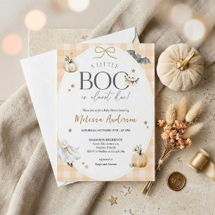 A Little Boo is Almost Due Halloween Baby Shower Invitation
