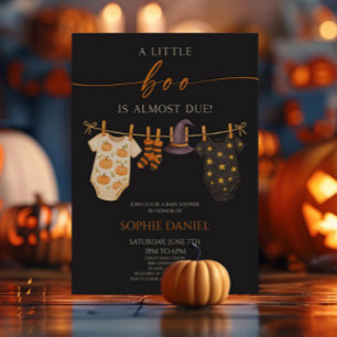 A Little Boo Is Almost Due! Halloween Baby Shower Invitation
