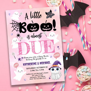 A Little Boo is almost DUE Halloween Baby Shower Invitation