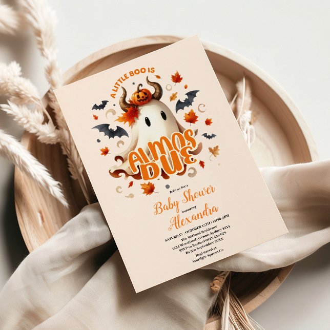 A Little Boo is Almost Due Halloween Baby Shower Invitation (Creator Uploaded)